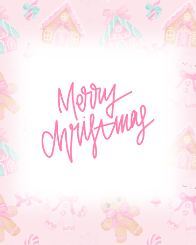 pastel Christmas background with Merry Christmas