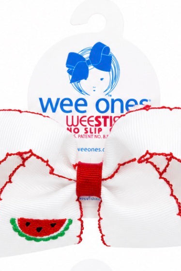 Wee Ones no slip shoe with watermelon design on a white background