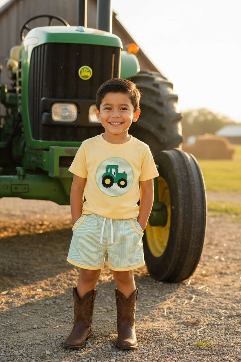 By the tractor