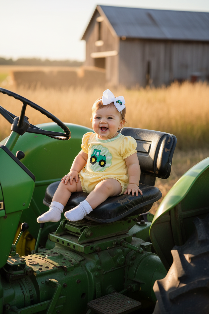 On the tractor