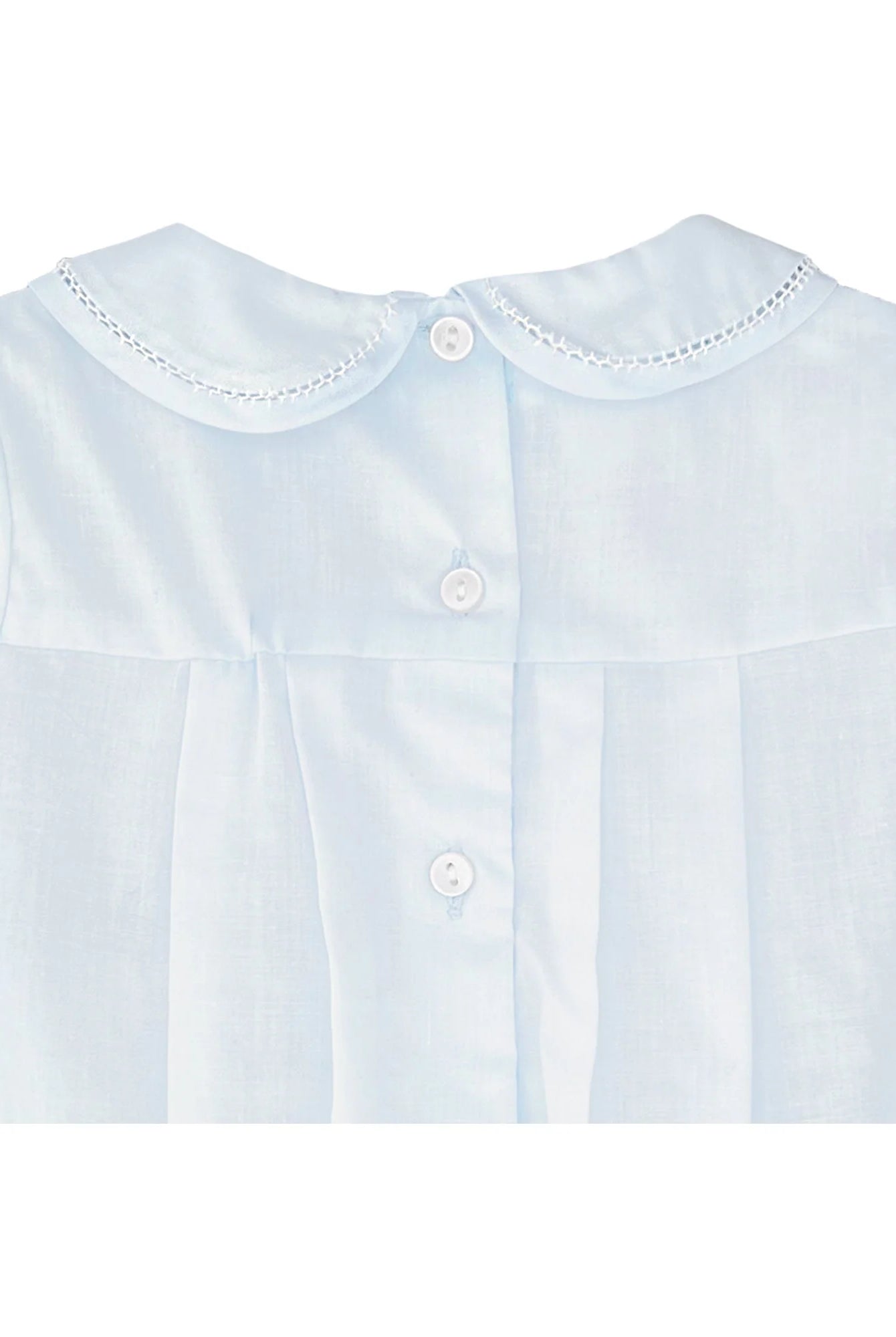 White shirt with lace collar on a white background