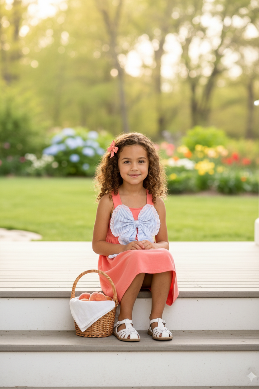 Shoreline Sands Girls Dress - Porch Steps