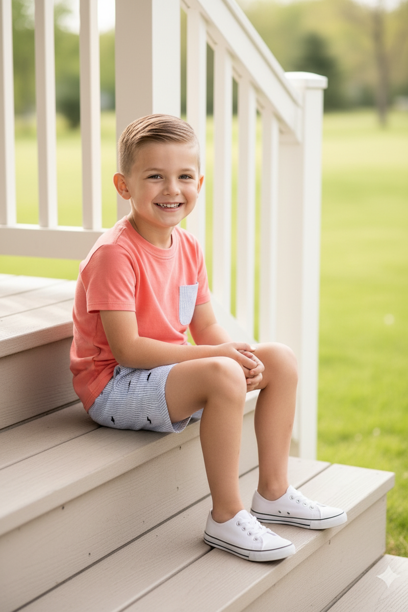 Shoreline Sands Short Set - Porch Steps