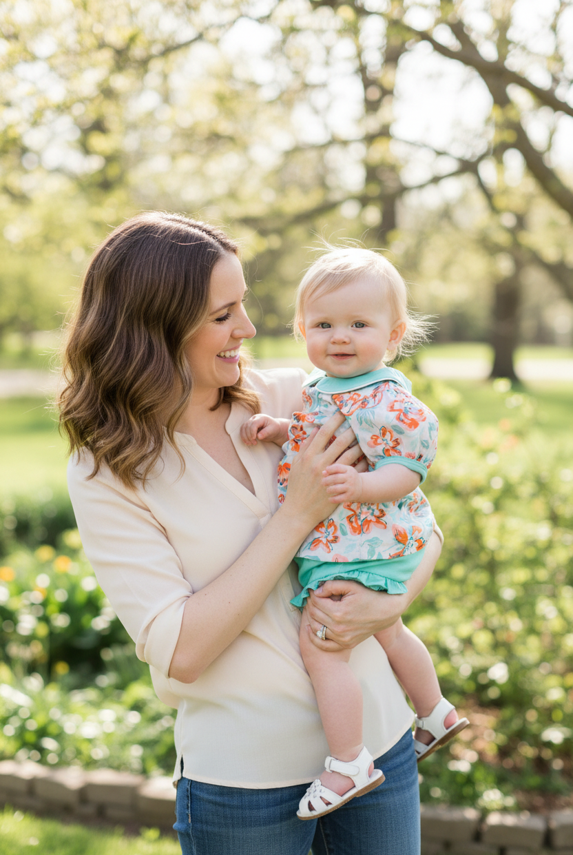 Sweet Clementine Bloomer - Mom & Baby
