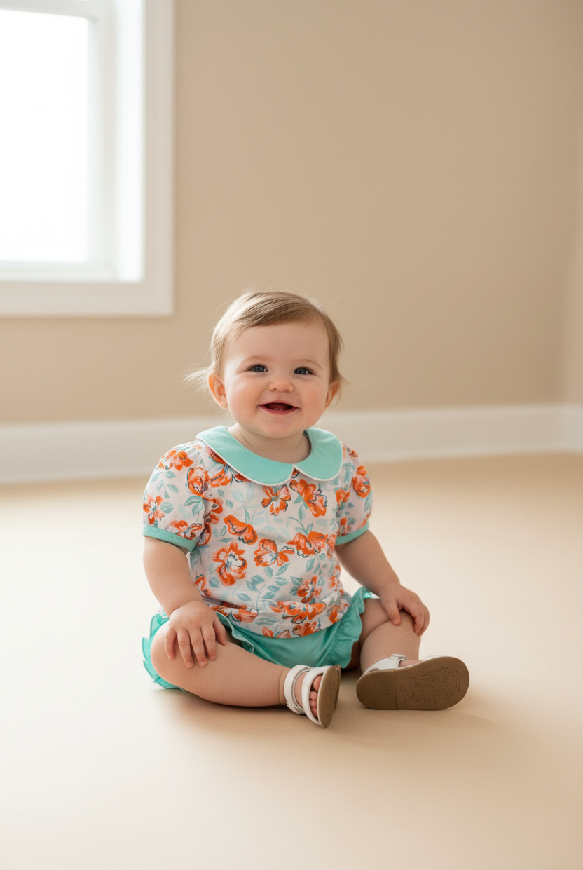 Sweet Clementine Bloomer Set - Baby Model