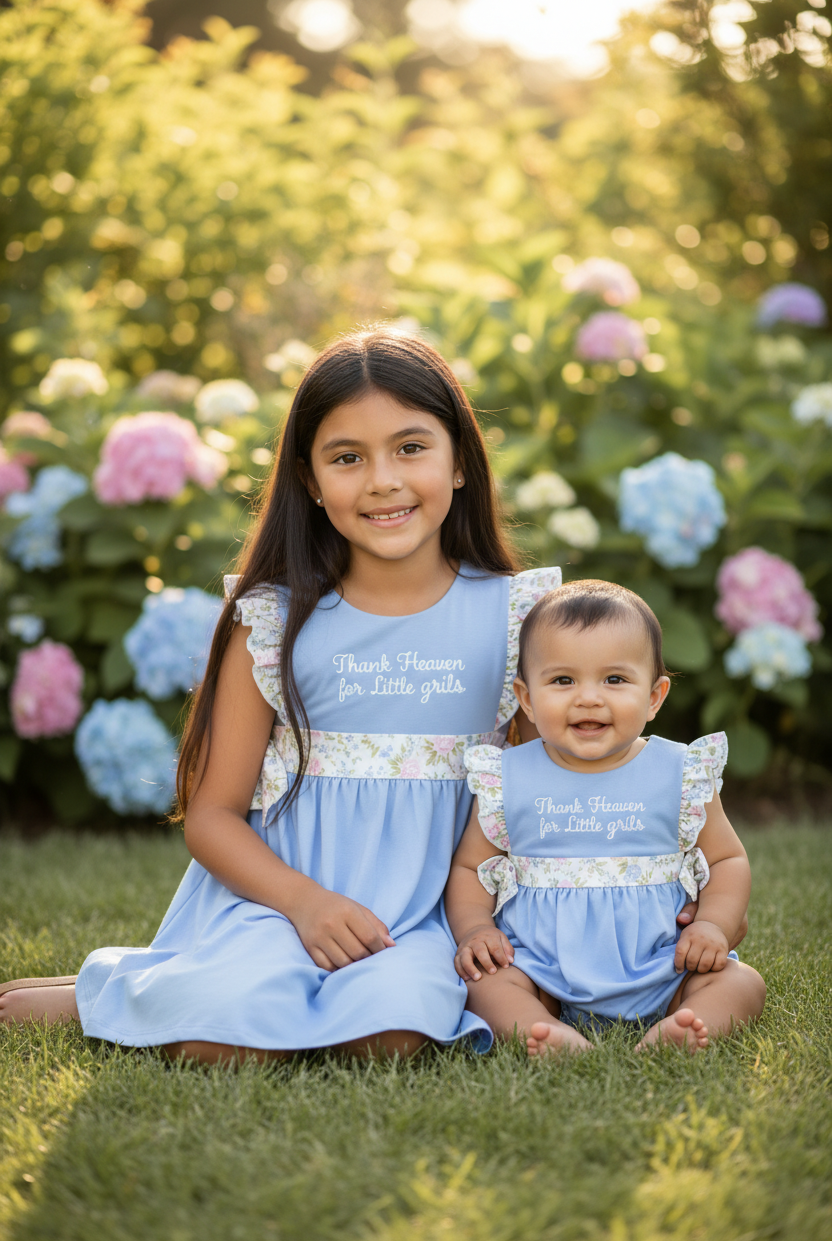 Thank Heaven for Little Girls - Sister Portrait Lightened Knit