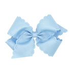 King eyelet flower hair bow in millennium blue