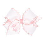 Medium Lil Sis moonstitch hair bow in pink