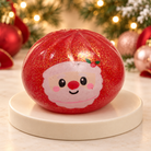 Red sparkly Santa Christmas mystery squishy dumpling toy