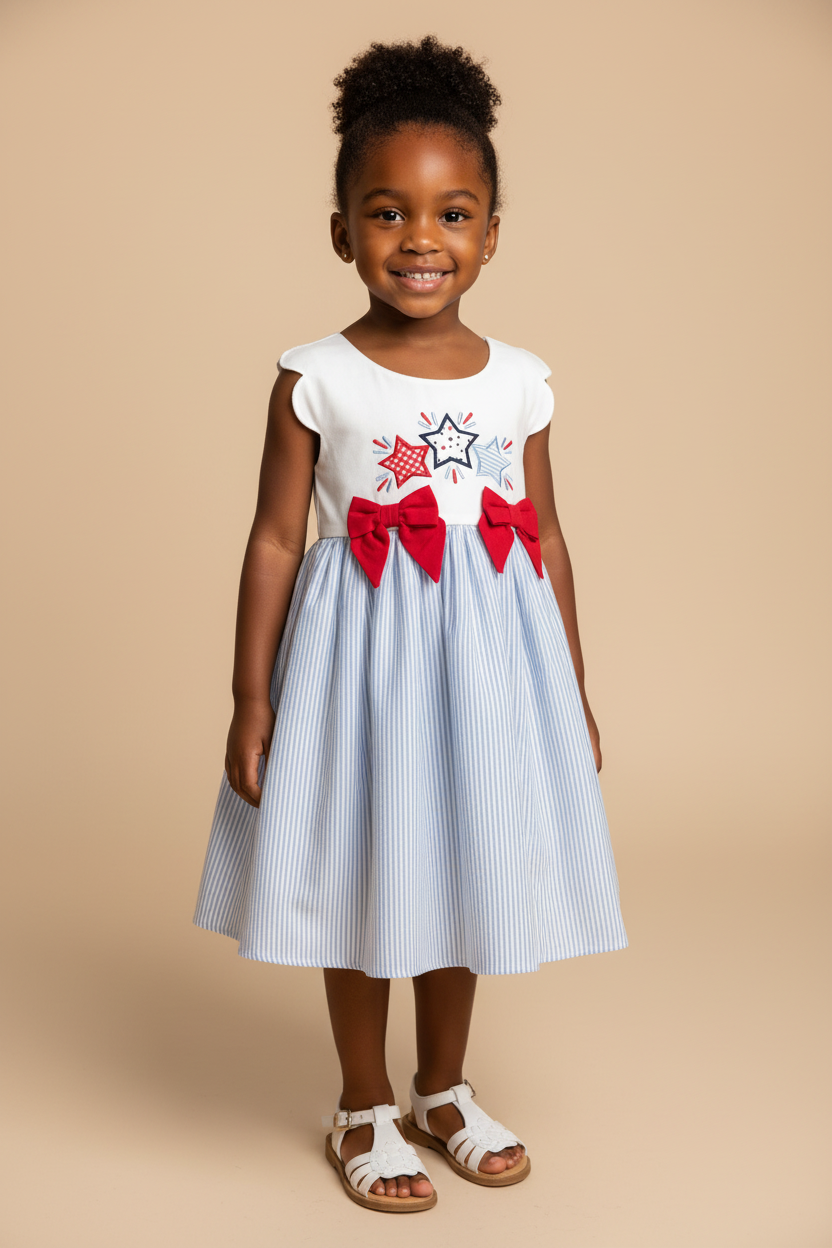 4 Year Old Girl - Fun Fireworks Dress