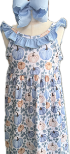 Dress with pumpkin pattern on a mannequin