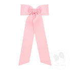 Medium grosgrain bowtie with streamer tails in light pink
