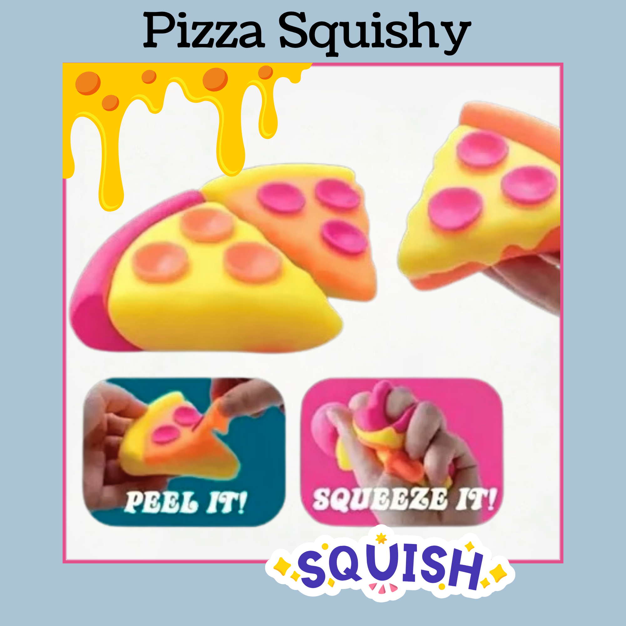 pepperoni cheesy pizza squishy