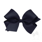 Medium classic grosgrain hair bow in navy