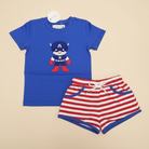 All-American Hero Boy Short Set - Flat Lay Beige Background