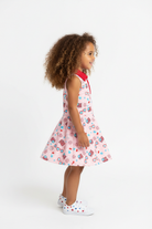 Girls' Pink Patriot Princess Polo Dress – Side View
