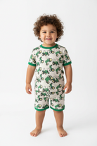 Hero - Curly Haired Chubby Boy in Farm Tractor Lounge Set