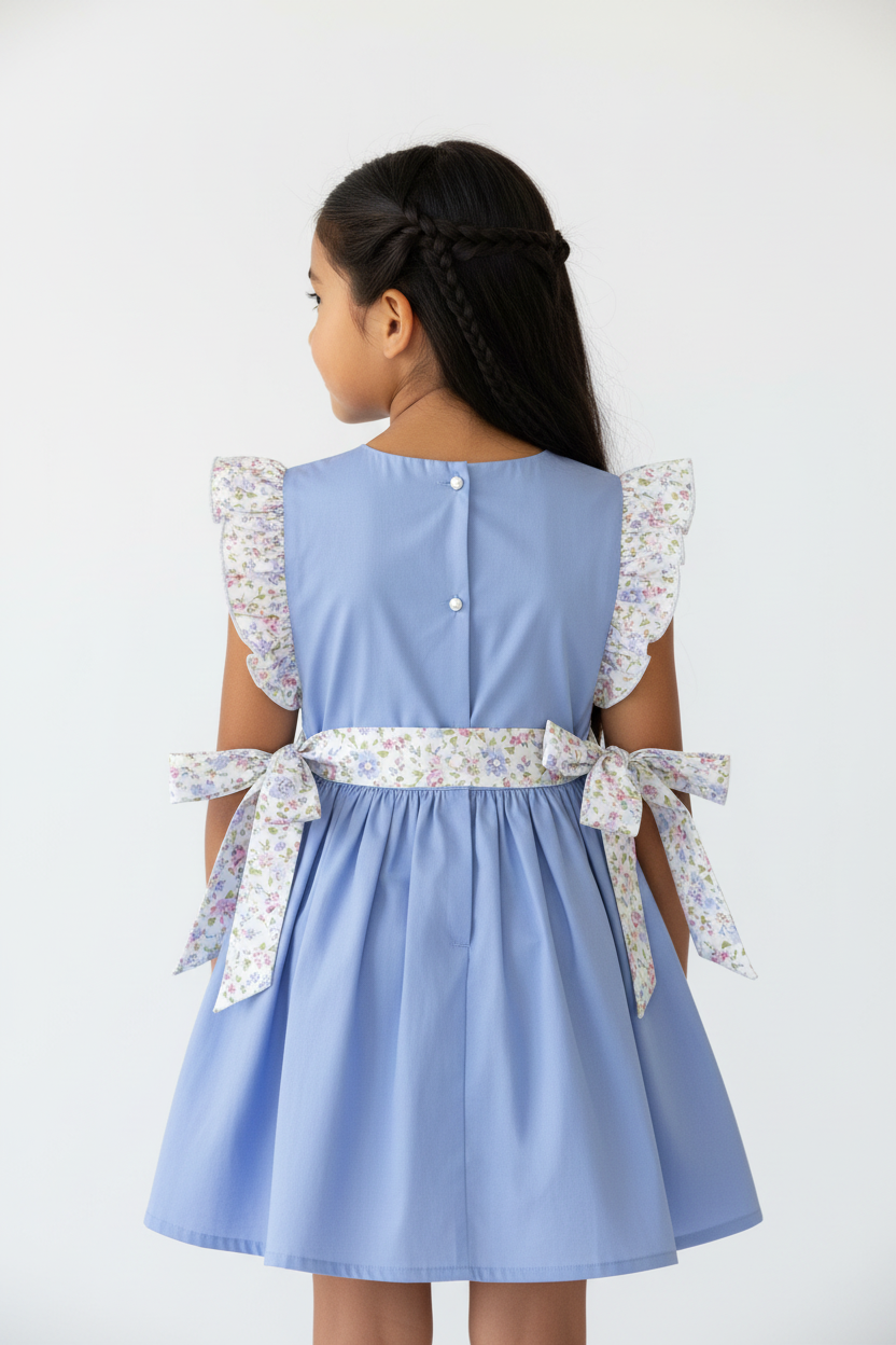 Back view of Thank Heaven for Little Girls Embroidered Dress