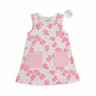 Animal Fun Run Dress pink cow print girls dress flat lay white background boutique
