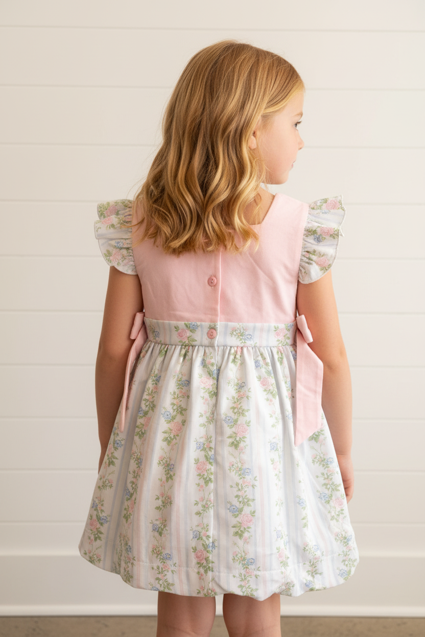 Mama's Bestie Girls Dress - back full length boutique