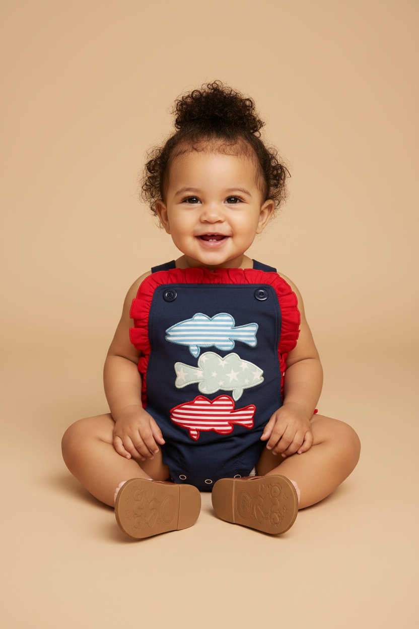 Infant Girl - Fish Bubble Romper