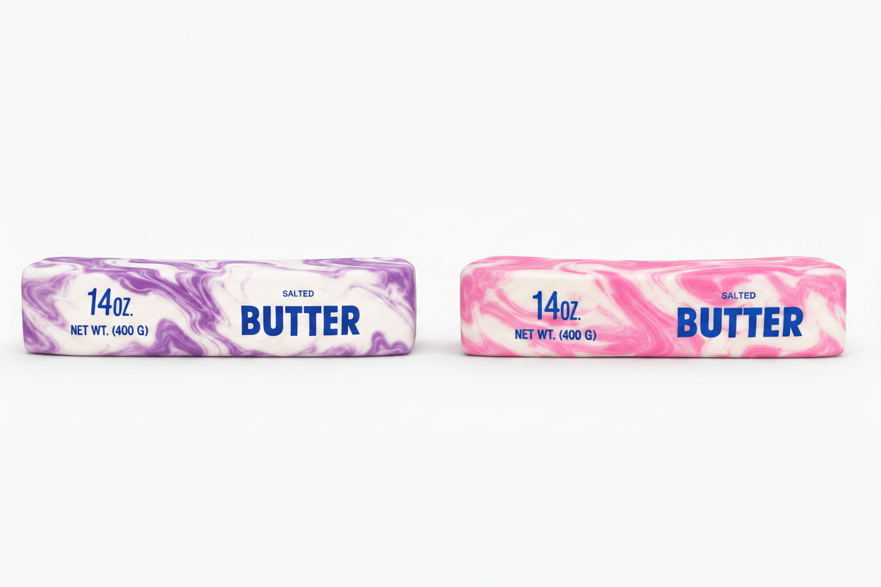 Large 14 Oz. Butter Squishy – Purple & Pink Hero