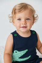 Navy Gator Bubble - Baby Boy 5