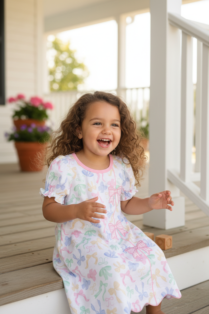 Porch Lifestyle - Bow Show Sister Dress