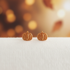 Pumpkin Spice Sparkle Studs Close-Up
