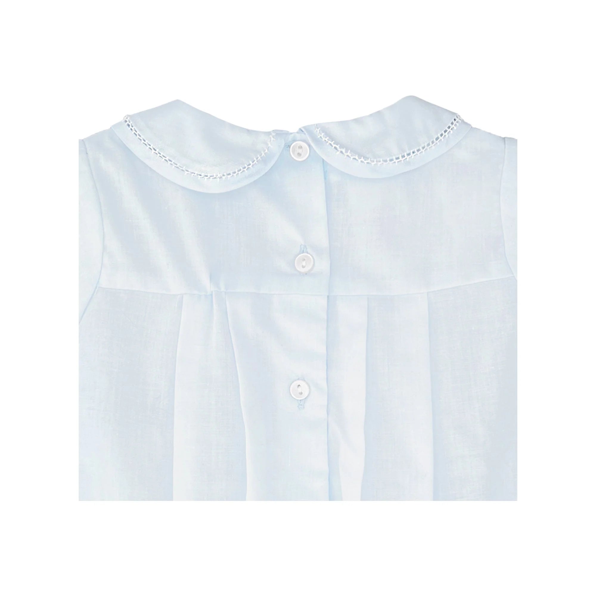 White shirt with lace collar on a white background