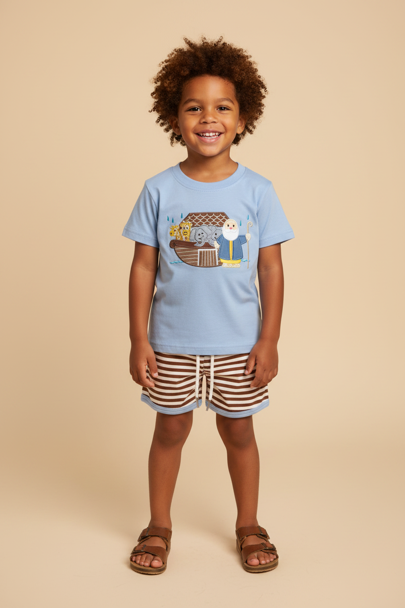 Row Row Big Bro Short Set - Boy Model