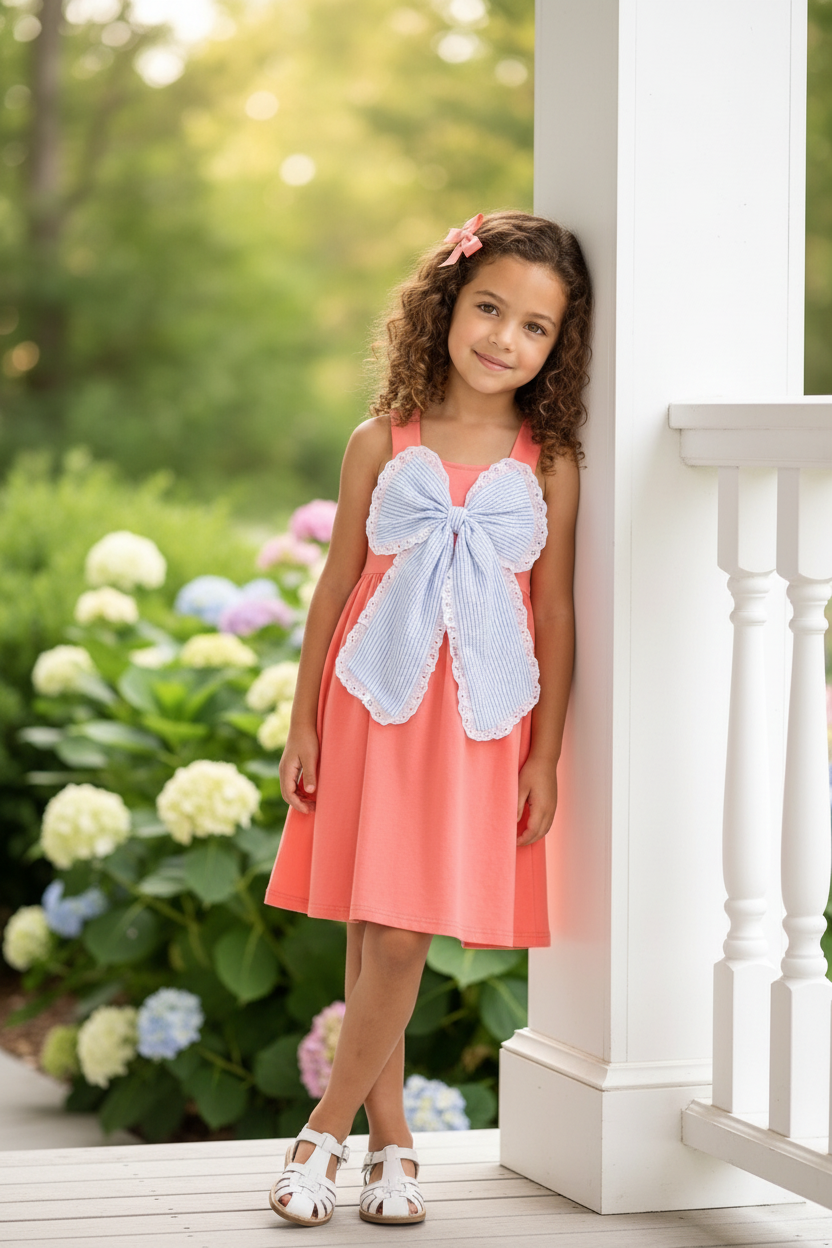 Shoreline Sands Girls Dress - Porch Column