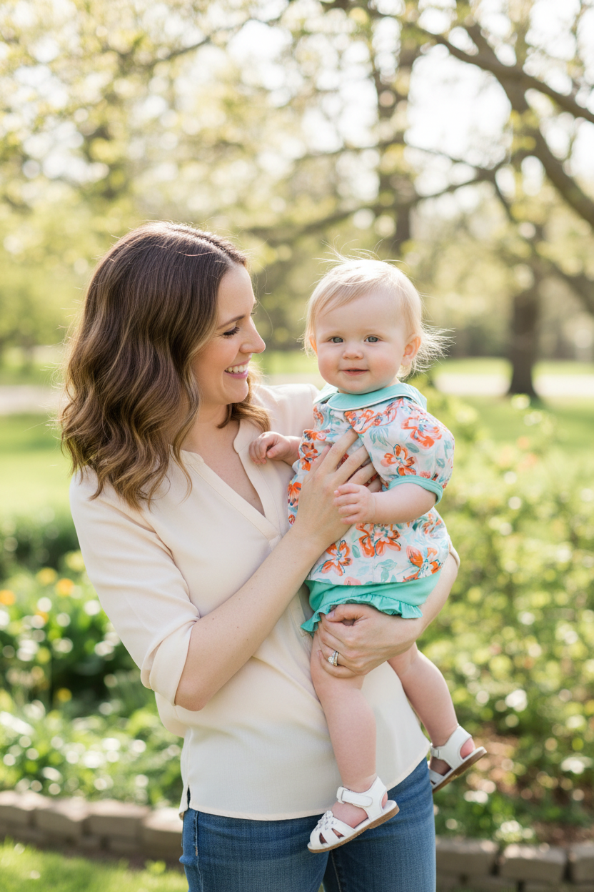 Sweet Clementine Bloomer - Mom & Baby