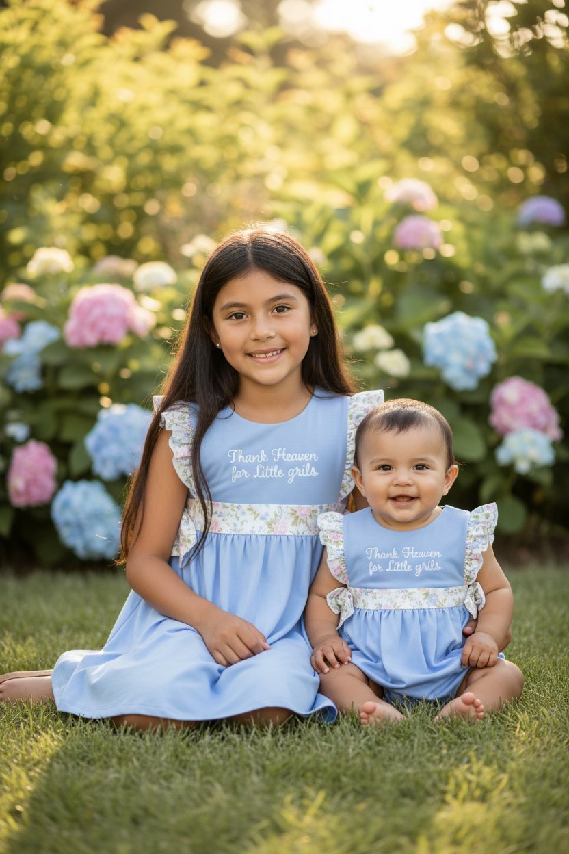 Thank Heaven for Little Girls - Sister Portrait Lightened Knit