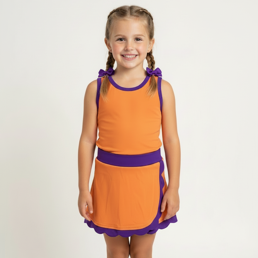 Tiger Town Hero - Purple Bows on Braids