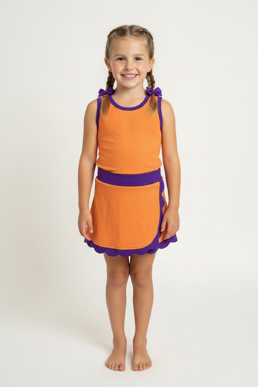 Tiger Town Hero - Purple Bows on Braids