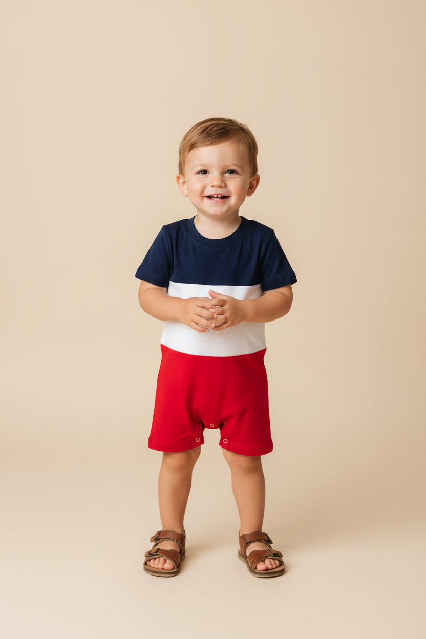 Toddler Boy Romper Model