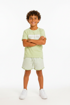 White studio pose